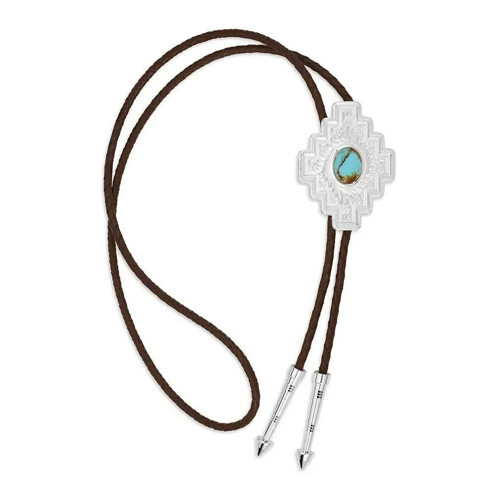Montana Silversmiths Santa Fe Turquoise Bolo Tie BT5988