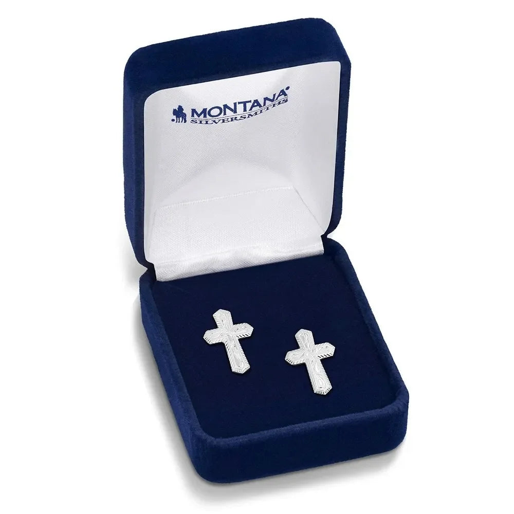 Montana Silversmiths Steadfast Faith Cross Earrings ER6583