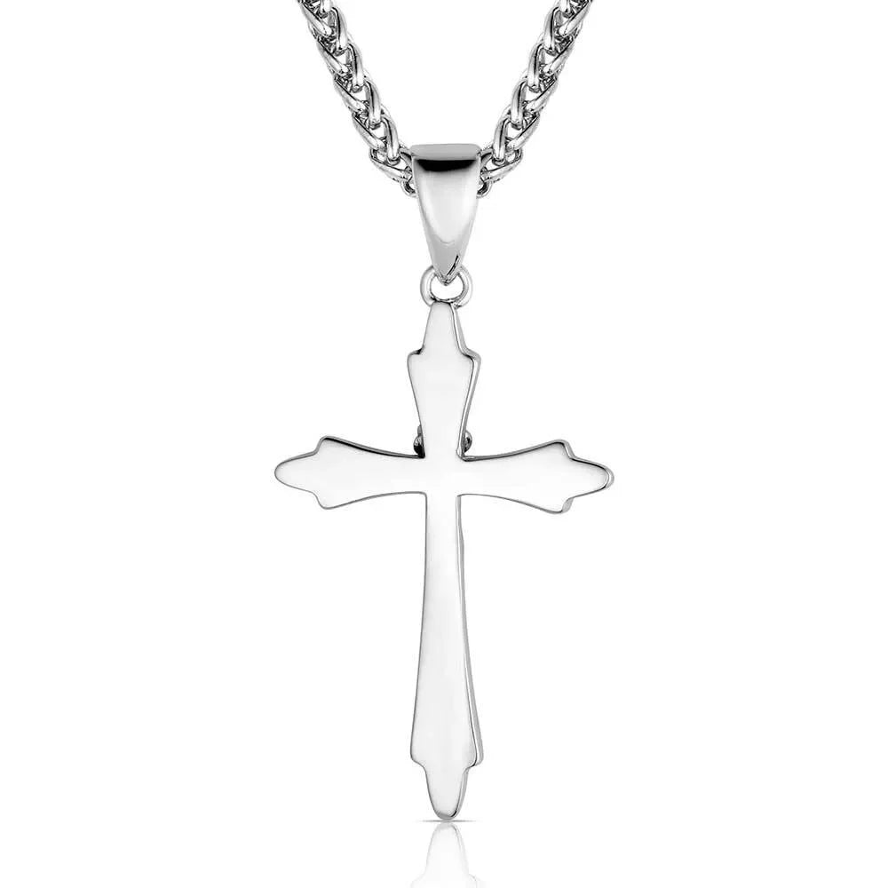 Montana Silversmiths Thorns and Roses Cross Necklace NC6528
