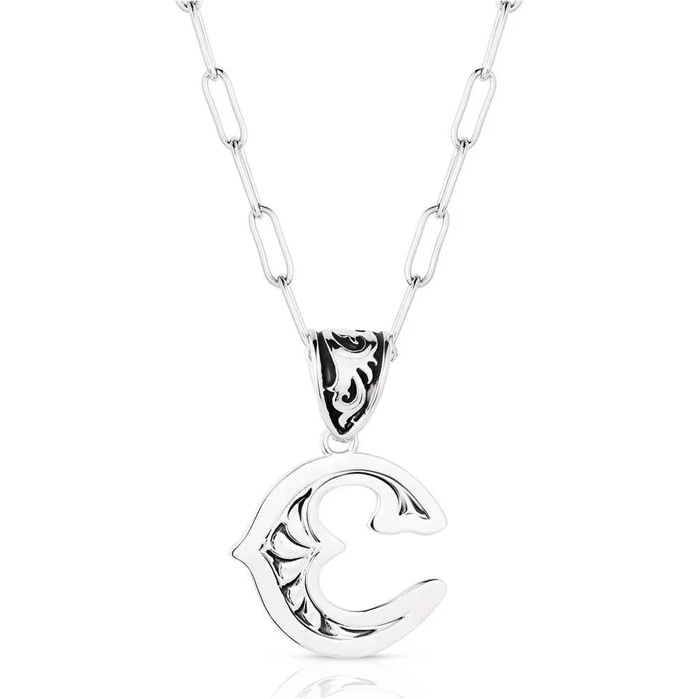 Montana Silversmiths Western Initial Necklace NC6096