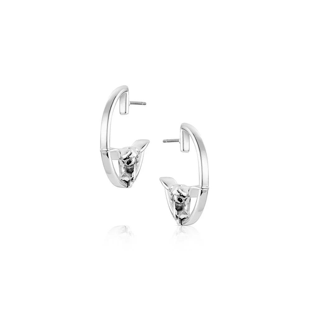 Montana Silversmiths Western Silhouette Longhorn Earrings ER6531