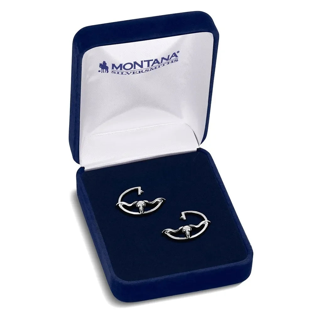 Montana Silversmiths Western Silhouette Longhorn Earrings ER6531