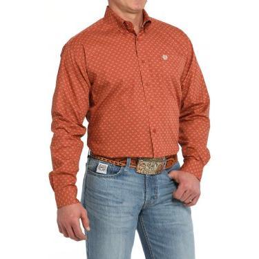 Men's Cinch Steer Print Button-Down Western Shirt MTW1105847 - Crazy House Western Wear