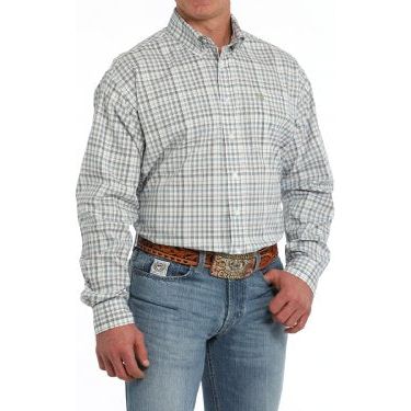 Men's Cinch Plaid Button-Down Western Shirt MTW1105860 - Crazy House Western Wear