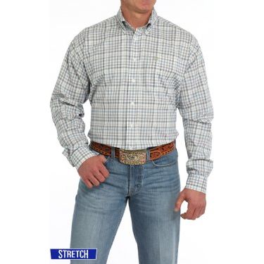 Men's Cinch Plaid Button-Down Western Shirt MTW1105860 - Crazy House Western Wear