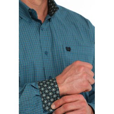 Men's Cinch Windowpane Button-Down Western Shirt MTW1105865 - Crazy House Western Wear