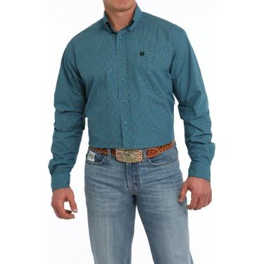 Men's Cinch Windowpane Button-Down Western Shirt MTW1105865 - Crazy House Western Wear