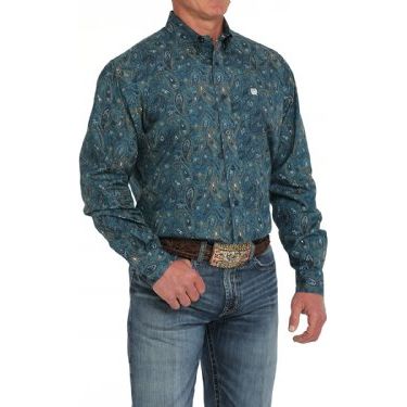 Men's Cinch Paisley Print Button-Down Western Shirt MTW1105888 - Crazy House Western Wear