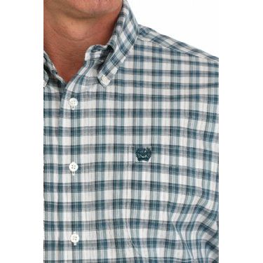 Men's Cinch Short Sleeve Plaid Button-Down Western Shirt MTW1111477 - Crazy House Western Wear