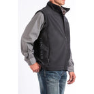 Men's Cinch Black Bonded Vest mwv1012010 - Crazy House Western Wear