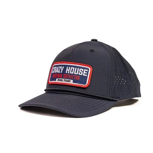 Navy Trucker Snapback with Outfitter Patch - Crazy House Western Wear