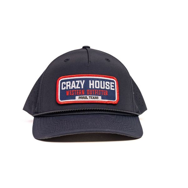 Navy Trucker Snapback with Outfitter Patch - Crazy House Western Wear
