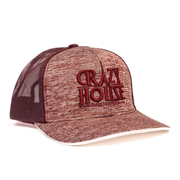 Maroon Snapback with Crazy House Stitching - Crazy House Western Wear