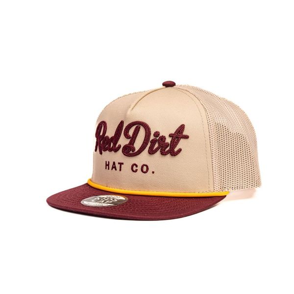 Kid's Red Dirt Hat Company Cream/Maroon Cap RDHCY-59 - Crazy House Western Wear