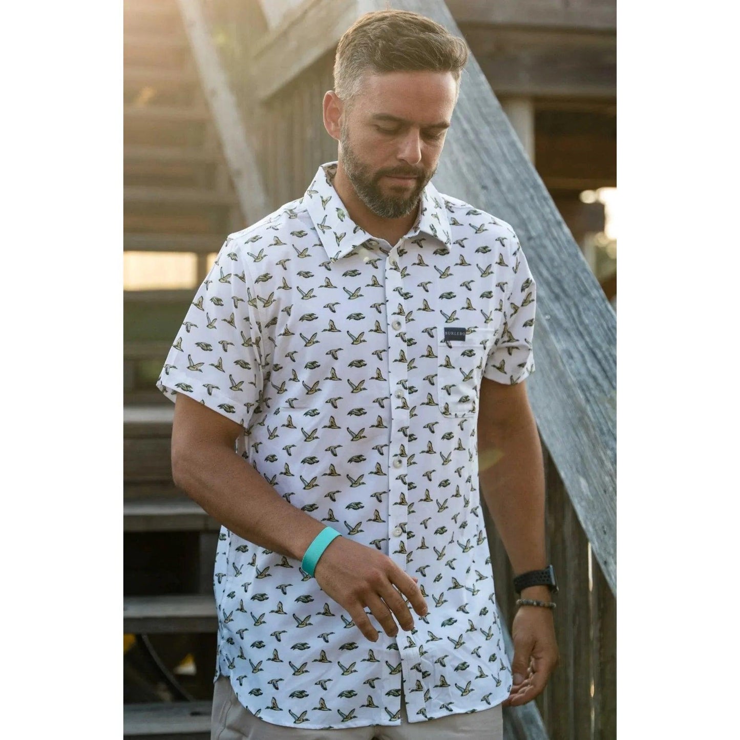 Men's Burlebo Performance Button Up 0008PBU-FMD - Crazy House Western Wear