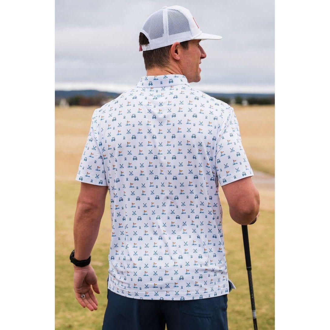 Men's Burlebo Performance Polo 0008PP-HIO-W - Crazy House Western Wear