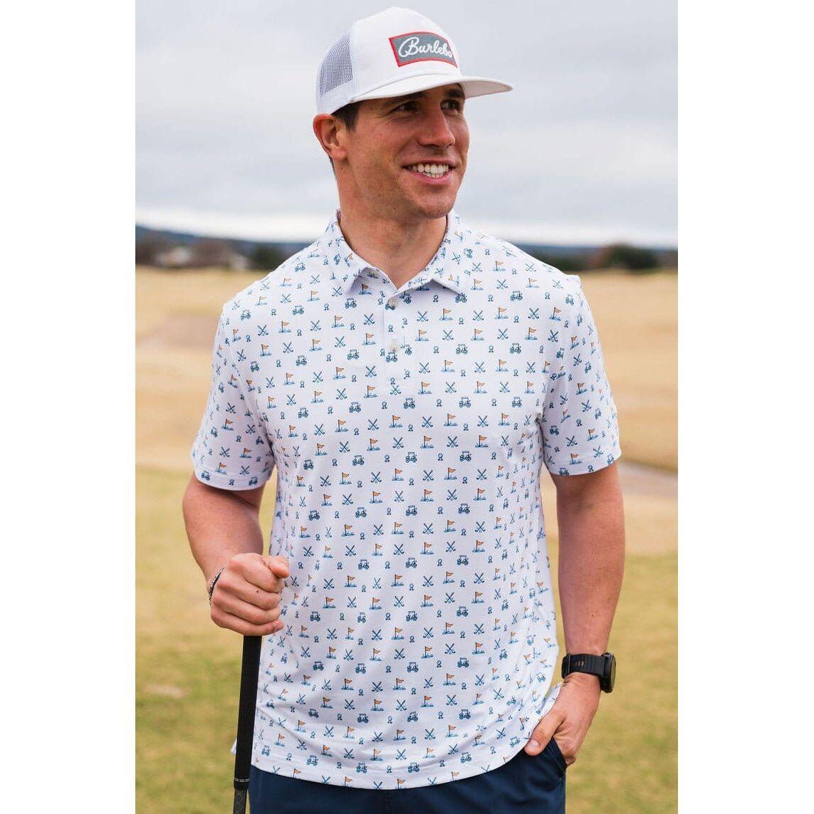 Men's Burlebo Performance Polo 0008PP-HIO-W - Crazy House Western Wear