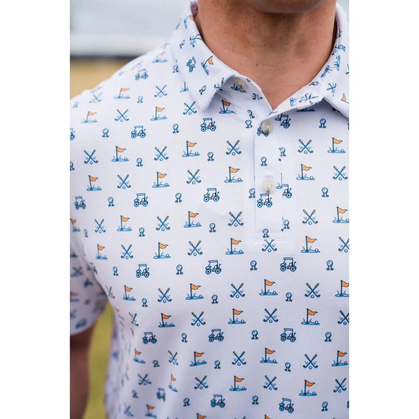 Men's Burlebo Performance Polo 0008PP-HIO-W - Crazy House Western Wear