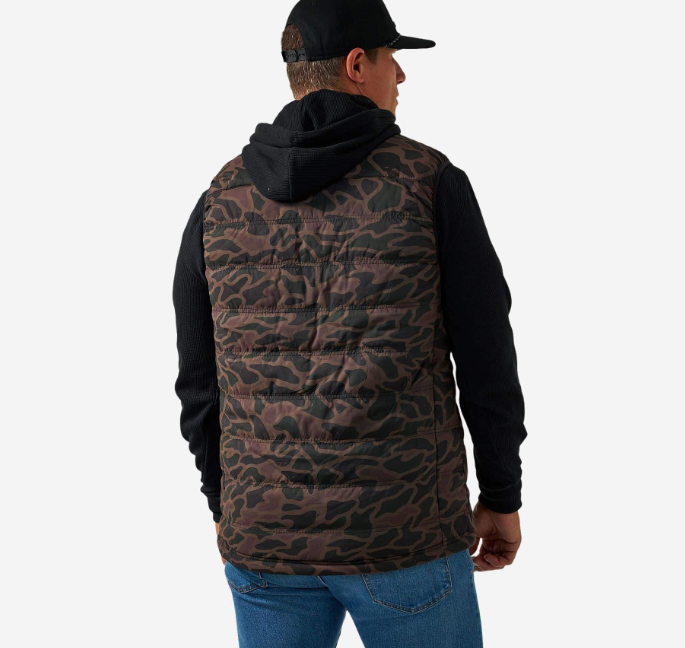 Burlebo Men's Bendita Camo Puffer Vest PV-BITAC