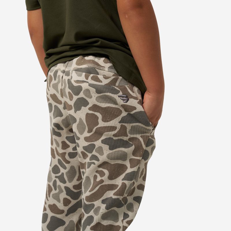 Burlebo Boy's Classic Deer Camo Thermal Joggers Y-THJG-CDC