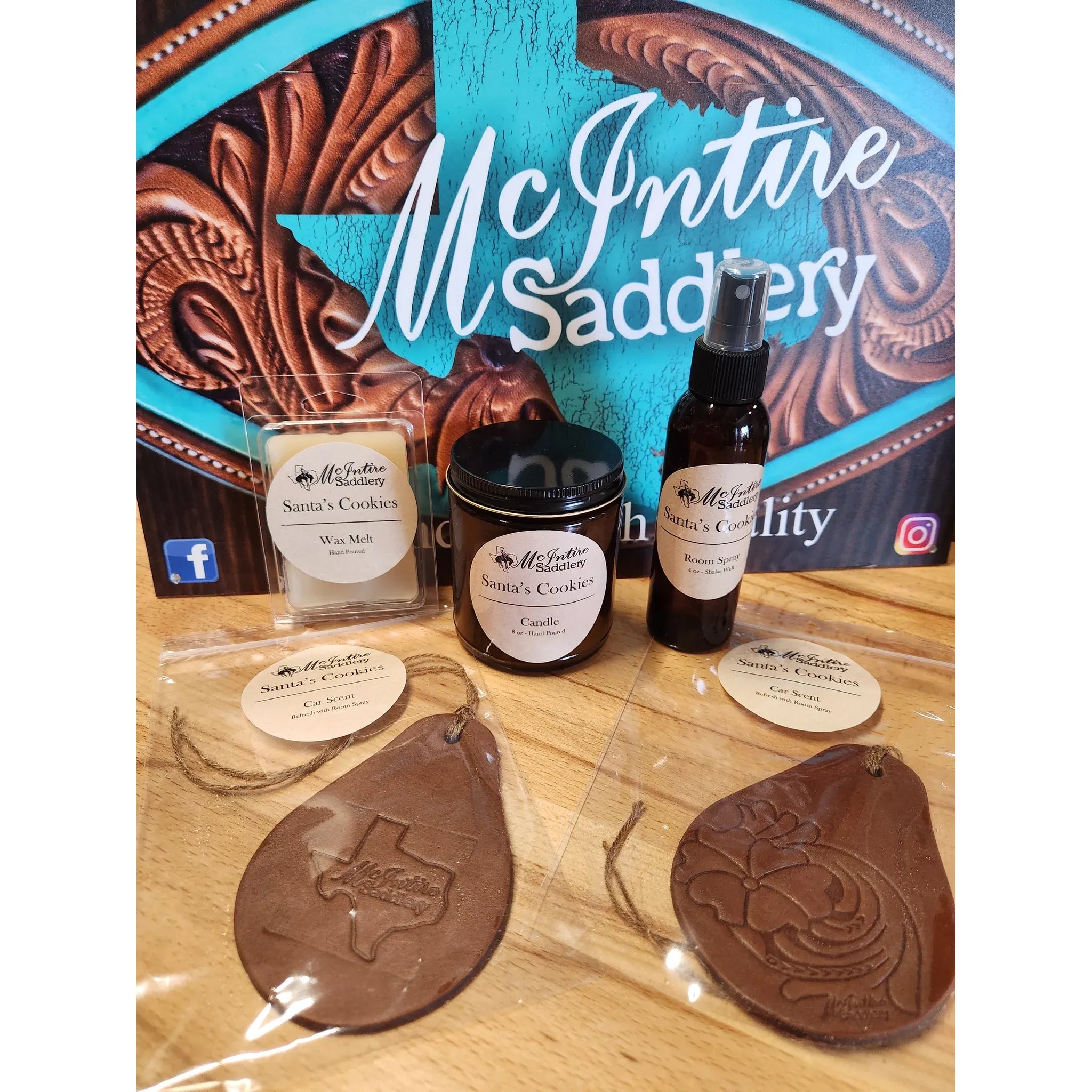 McIntire Saddlery Santa Cookie Wax Melt