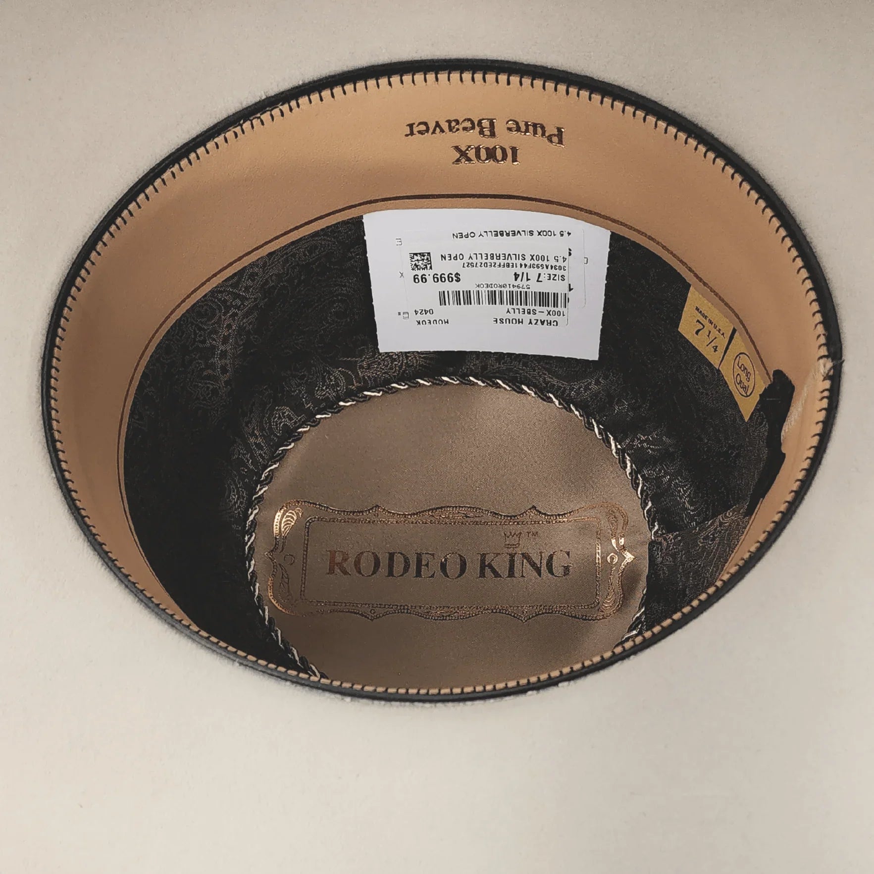 Rodeo King 100X Silver Belly 4 1/2" Felt Hat - Crazy House Western Wear