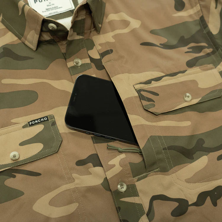 Men's Poncho "The Cordoba" Button Up Short Sleeve Shirt