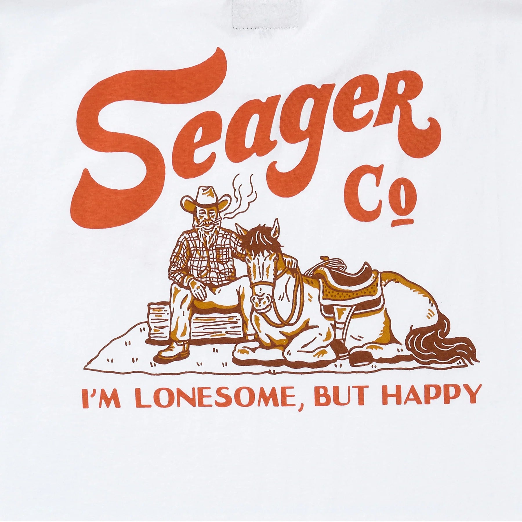 Men's Seager Lonesome Tee MTSP25LONESWHT - Crazy House Western Wear