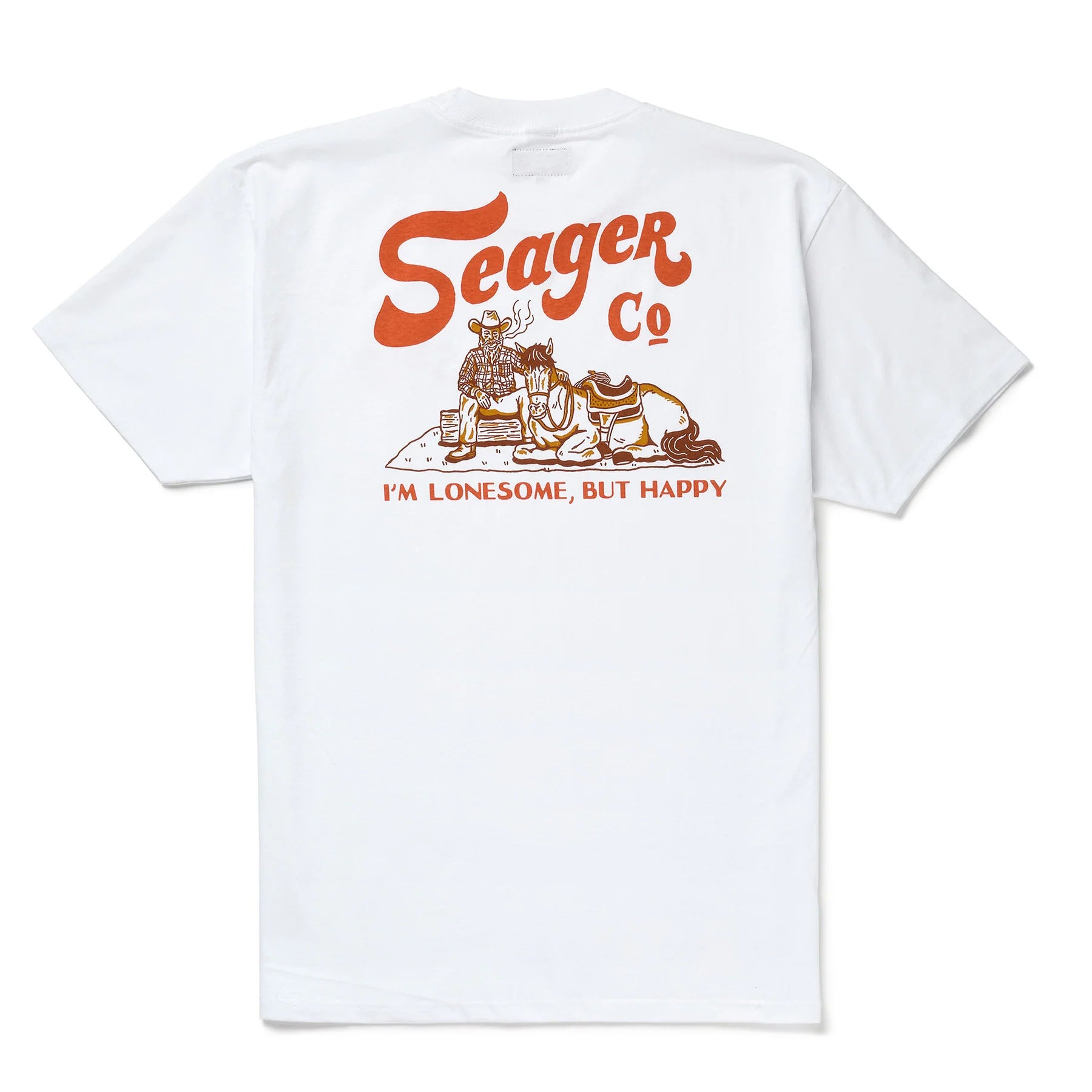 Men's Seager Lonesome Tee MTSP25LONESWHT - Crazy House Western Wear