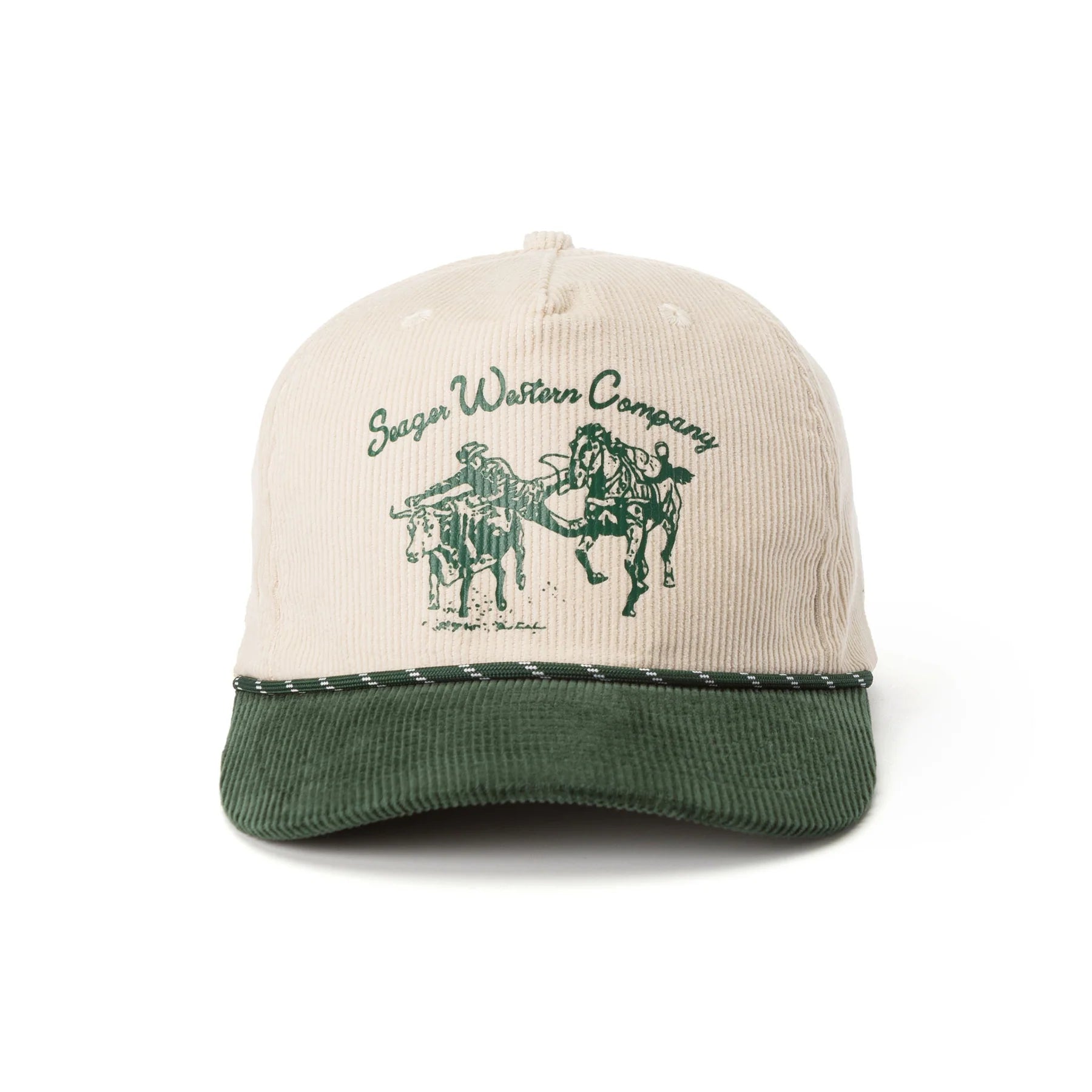 Men's Seager Los Rios Corduroy Snapback MHSP24LOSRIGRN - Crazy House Western Wear