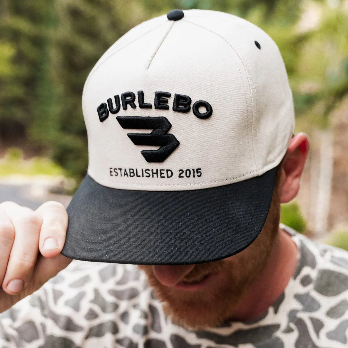 Men's Burlebo 3D Flying B Logo - Cream Cap C-3DFBL