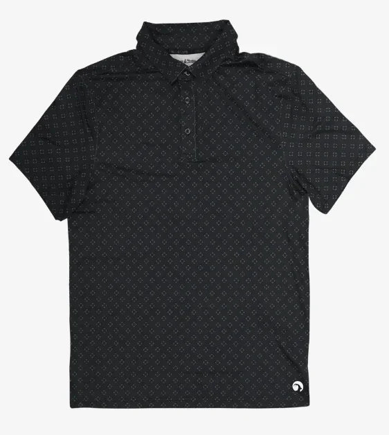 High Creek Men's The Quad Printed Polo CHPP0125-BLACK