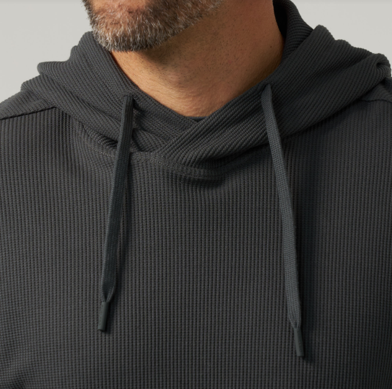 Burlebo Men's Gun Metal Gray Thermal Hoodie TH-GMG
