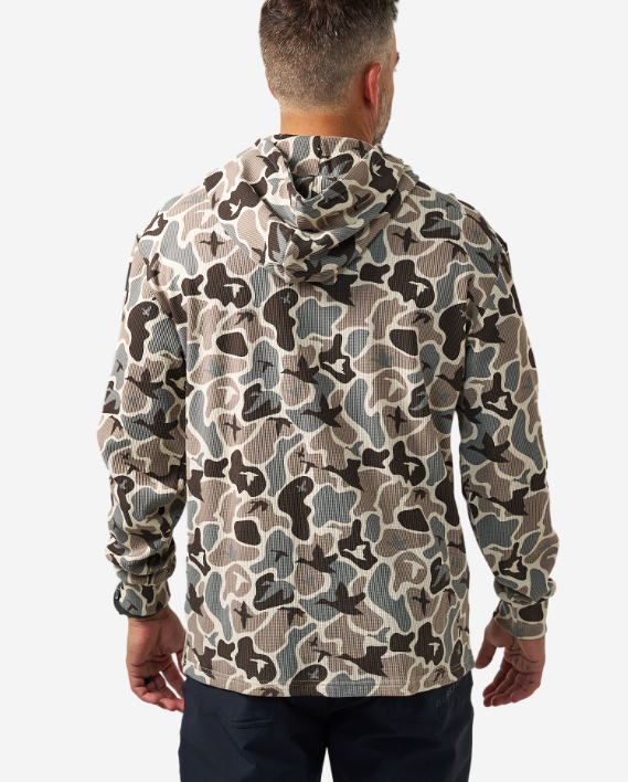 Burlebo Men's Mallard Mayhem Camo Thermal Hoodie TH-MMAYC