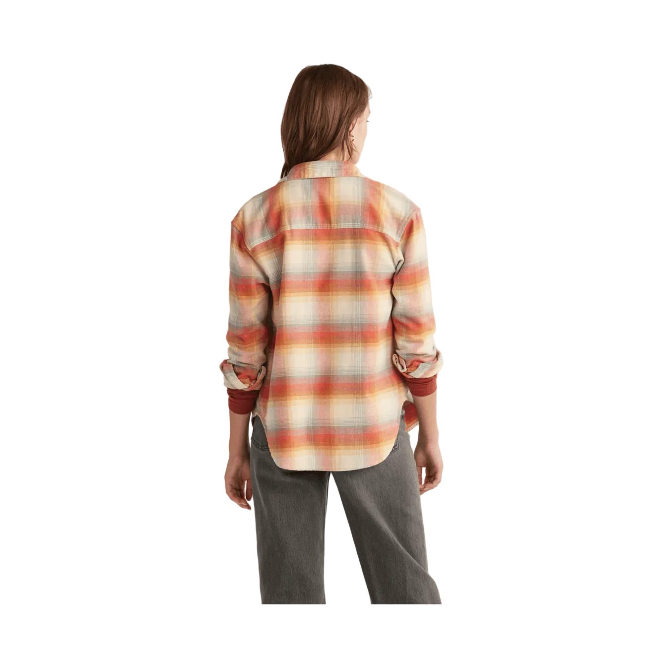 Women's Pendleton Plaid Boyfriend Double Brushed Flannel Shirt TM530-69906 - Crazy House Western Wear