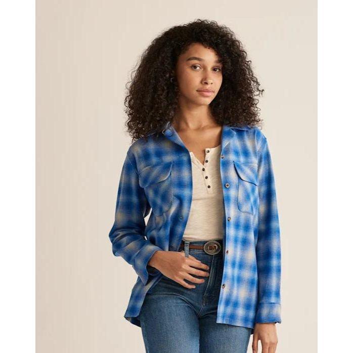 Women's Pendleton Plaid Boyfriend Double Brushed Flannel Shirt TM530-69905 - Crazy House Western Wear
