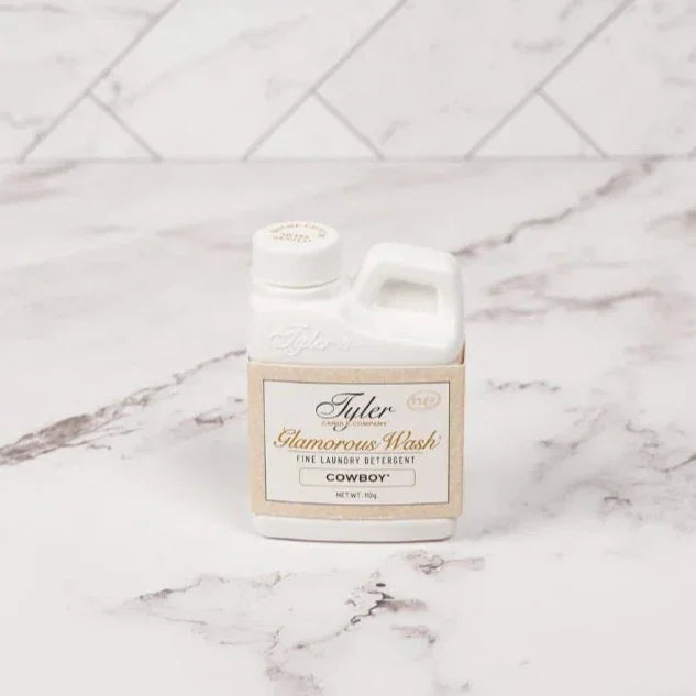 Tyler Candle Company 4 oz. Glamorous Wash Laundry Detergent - Cowboy Leather