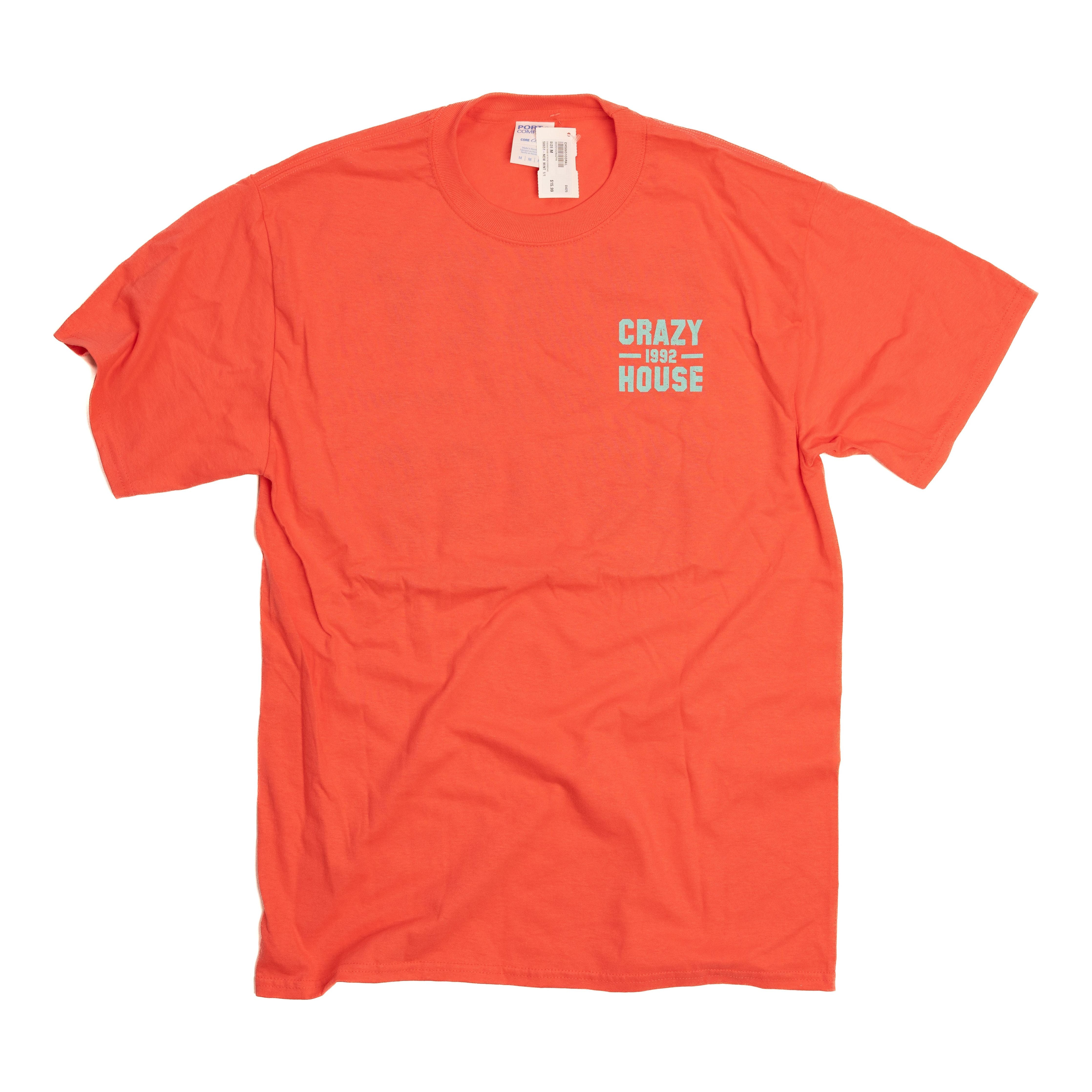 Unisex Crazy House 1 on 1 T-shirt Coral and Mint CH50651CORAL - Crazy House Western Wear