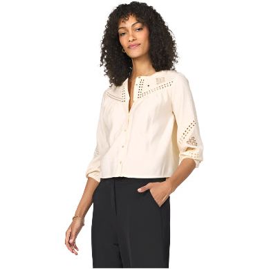 Women's Another Love Vanilla "Ziya" Blouse VCWV5270VNA - Crazy House Western Wear