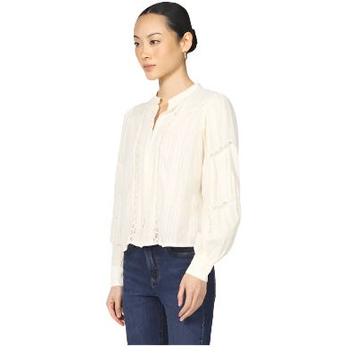 Women's Dear John White "Alberta" Long Sleeve Blouse DSH1467Z15WHY - Crazy House Western Wear