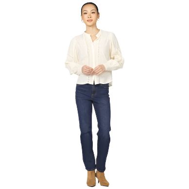 Women's Dear John White "Alberta" Long Sleeve Blouse DSH1467Z15WHY - Crazy House Western Wear