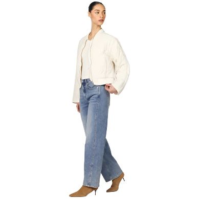 Women's Dear John Whitecap Gray Zip Up Long Sleeve DFJ8024WHY - Crazy House Western Wear