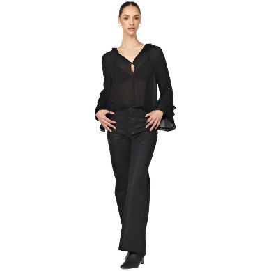 Women's Dear John Black "Jacquel" Long Sleeve Blouse DSH1488Z16BLK - Crazy House Western Wear