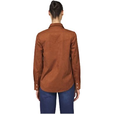 Women's Dear John Chocolate "Star" Long Sleeve Button Up DSH1047W2CHL - Crazy House Western Wear