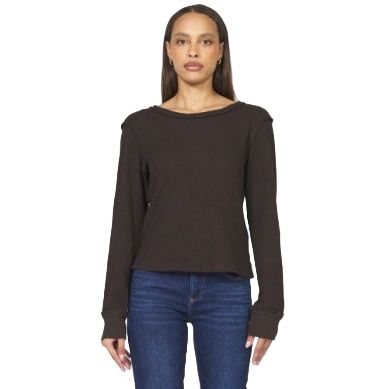 Women's Dear John Chocolate Torte Ania Long Sleeve Top DKN2140W1CTE