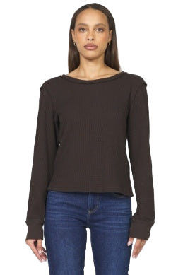 Women's Dear John Chocolate Torte Ania Long Sleeve Top DKN2140W1CTE