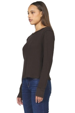 Women's Dear John Chocolate Torte Ania Long Sleeve Top DKN2140W1CTE