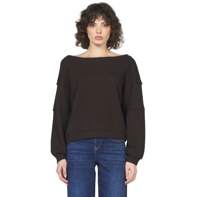 Women's Dear John Chocolate Torte Martella Long Sleeve Top DKN2154W1CTE