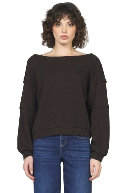 Women's Dear John Chocolate Torte Martella Long Sleeve Top DKN2154W1CTE