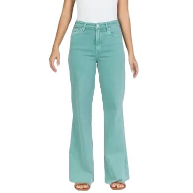 Women's Dear John Oil Blue Fiona High Rise Cut Off Hem Pants DPM55C356OBE